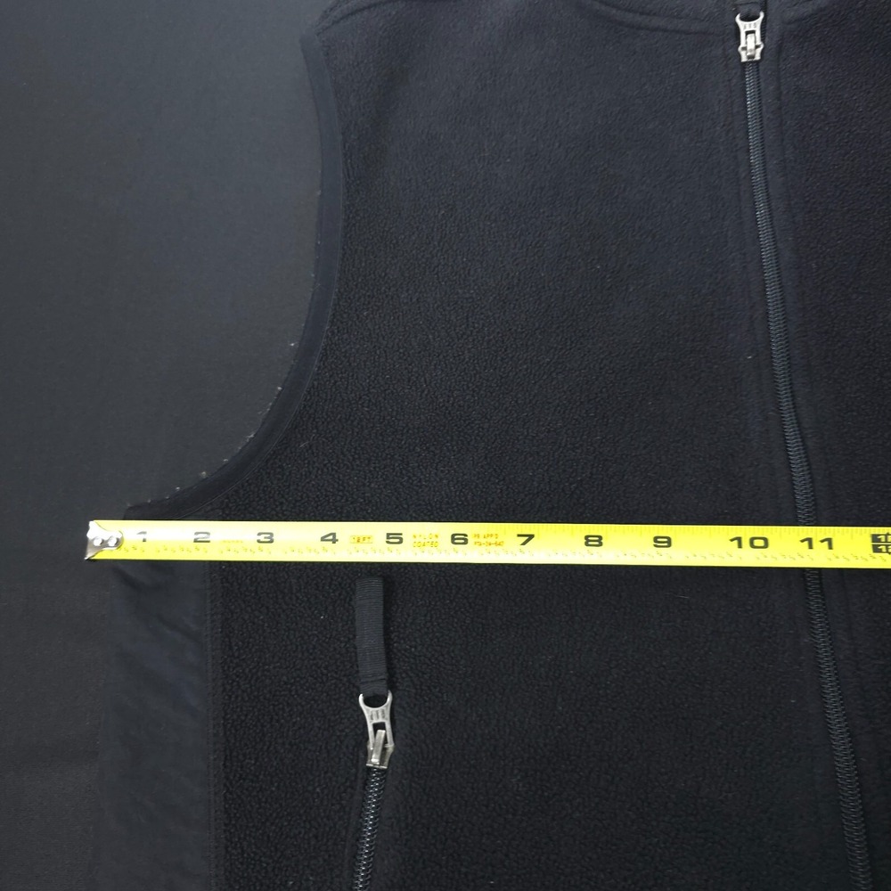 Gap X Soft Fleece Full Zip Vest Sleeveless Jacket Mens Size M Mock Neck Black - Picture 8 of 15